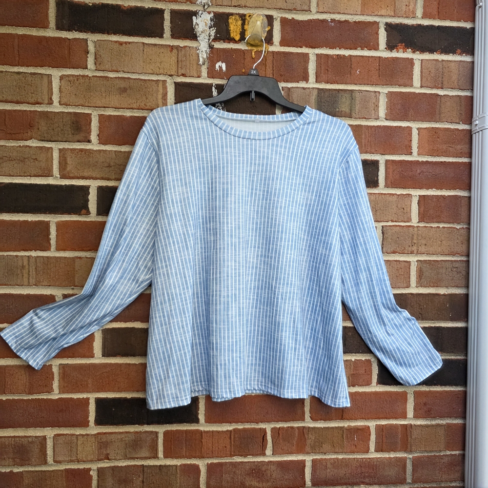 Blue Striped Women's Top